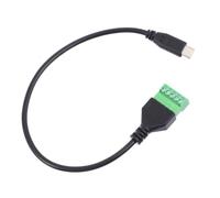 LALADEFIEE Connecteur à Bornes à Vis USB Type-c Méthode de Câblage sans Soudure en Cuivre, Câble Convertisseur de Transfert de Données vers 5 Broches pour Appareils Type-c et Fournitures