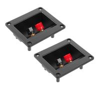 LALADEFIEE Connecteur de Borne du Caisson de Basses 2 Pièces en Abs et Cuivre, Bornier de Haut-Parleur Facile à Installer pour Caissons de Scène et Systèmes Audio Domestiques