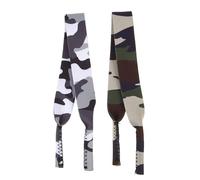 LALADEFIEE Cordons pour Lunettes Camouflage, Lot de 2 Lanières Élastiques, Accessoires Anti-Perte pour Lunettes de Soleil et Masques, Modèles Gris et Vert, Adaptés Sport et Randonnée