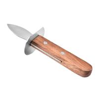 LALADEFIEE Coupe-huîtres en Acier Inoxydable Manche en Bois Ergonomique, Outil Robuste Ouvrir Huîtres et Coquillages Cuisine