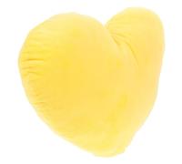 LALADEFIEE Coussin Décoratif de Cœur 40 Cm en Peluche Jaune, Oreiller en Coton Doux pour Canapé, Peluche Garçon et Filles, Présent Mariage Romantique, Accessoire Décoratif Salon