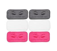 LALADEFIEE Coussinets Frontaux pour Extensions de Cils 6pcs en Tissu Coloré, Protection du Front Facile à Nettoyer, Processus D'extension de Cils