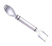 LALADEFIEE Couteau et Fourchette Inox pour Pastèque Trancheuse Portable pour Fruits Outil de Cuisine Léger pour Maison et Camping