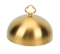 LALADEFIEE Couvercle Pour Steak 14 Cm Inox Doré Cloche Métallique Pare-éclaboussures Maintien Chaleur Cuisson Uniforme Professionnel Hôtel La Cuisine