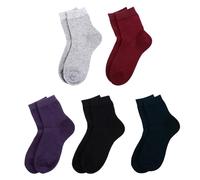 LALADEFIEE de Chaussettes Hydratantes Anti-crevasse et Réutilisables Couleur Aléatoire Lot de 5 Paires en Coton Gel de Silicone comme Présent pour Femmes et Filles