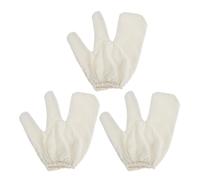LALADEFIEE de massage en soie brute (lot de 3), de massage ayurvédiques avec élastiques aux poignets pour l'exfoliation corporelle et le brossage à sec, pour femmes et hommes.