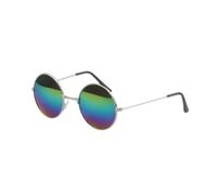 LALADEFIEE de Soleil Rondes Unisexes Monture Nickel Verres Changeants Résistants Aux Chocs Légères et Confortables Style Hippie Rétro pour Conduite et Activités Extérieures