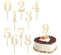 LALADEFIEE Décorations pour Gâteaux Anniversaire Décoration Polyvalente en Acrylique pour sans Abîmer la Gâteau Lot de 20 Chiffres Élégants et Délicats