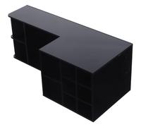 LALADEFIEE Distributeur de Serviettes de Bar en Acrylique Noir avec 11 Compartiments, Design Compartimenté et Gain de Place pour Organiser Votre Bar ou Espace Cocktail