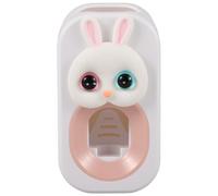 LALADEFIEE Distributeur Mural de Dentifrice Cartoon Lapin Rose Presseur Automatique Pratique sans Contact Économiseur de Pâte Accessoire Salle de Bain Garçon Fille