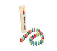 LALADEFIEE Dominos Éducatif Plastique pour Garçon Fille Apprentissage Créatif et Social Set de Colorées pour Jeu Familial et Développement des Compétences Couleur Aléatoire Couleur Aléatoire