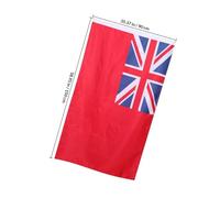 LALADEFIEE Drapeau de Bateau Marchand Rouge en Polyester, Finition Soignée, Installation Facile, pour Navigation et Décoration Extérieure Nautique