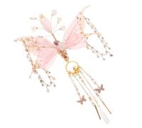 LALADEFIEE Élégante Pince à Cheveux Chinoise avec Pompons Flottants Accessoire Léger et Polyvalent pour Femmes Coiffure Traditionnelle et Costumes de Fées