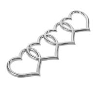 LALADEFIEE Emblème Autocollant 3D Voiture de Cœur Argenté, Décoration Arrière Solide, Autocollant pour Automobile, Accessoire Extérieur pour Capot et Coffre, Design Unique et Personnalisable