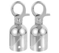 LALADEFIEE Embout de Corde en Acier Inoxydable Crochet de Sécurité, Finition Élégante, Fixation Sécurisée et Prévention du Glissement, pour Garde-corps et Barrières