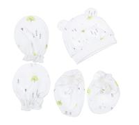 LALADEFIEE Ensemble 3 Pièces Bonnet Naissance Coton, Moufles Anti-griffures et Pantoufles pour Bébé, Protection Douce et Chaude Hiver, Accessoires Essentiels pour -né