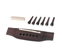 LALADEFIEE Ensemble de 6 Épingles en Bois de Palissandre Sillet en Os de Vache pour Guitare Acoustique, Accessoire Léger et Solide pour Guitaristes