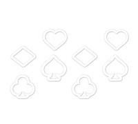 LALADEFIEE Ensemble de 8 Emporte-pièces en Plastique Écologique de Cartes à Jouer, Outil de Cuisson Sûr et Polyvalent pour Décoration de Gâteau DIY