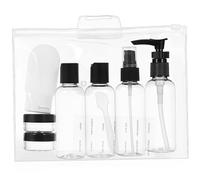LALADEFIEE Ensemble de Flacons de Voyage Rechargeables 80ml Compact Léger, Bouteilles Pompe à Pression et Flacons Vaporisateurs, Kit Hygiène Portable pour Soins Peau Paquet de Rangement
