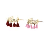 LALADEFIEE Épingle à Cheveux Rétro 2Pcs Chignon à Manchette Accessoires Élégants pour Cheveux Support pour Chignon Mariages et Événements Design en Demi-Cercle