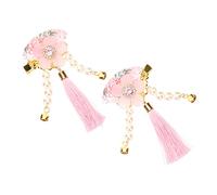 LALADEFIEE Épingles à Cheveux Japonaises à Glands et Perles Accessoires Fleuris Vintage pour Mariée et Filles Tenue Kimono et Yukata
