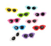 LALADEFIEE Épingles à Cheveux pour Chiens 10pcs Plastique Forme Lunettes de Soleil Accessoire pour Maintenir Coiffure Animaux en Vie Quotidienne et Grandes activités Chien Couleur Aléatoire