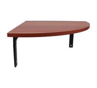 LALADEFIEE Étagère Murale Angle Bois Flottante avec Support Métallique Étagère Triangle Suspendue pour Rangement Haut-Parleur Box Câble Plantes Décor Coin pour Cuisine et Salle de Bain