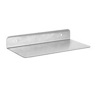 LALADEFIEE Étagère Murale Flottante Forme en L en Acier Inoxydable Argenté, Support Mural pour Plante D’intérieur et Jardinière, Rangement Mural pour Chambre