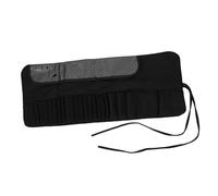 LALADEFIEE Étui à Pinceaux de Maquillage Portable Grosse Capacité Noir Enroulable Résistant à L’Eau pour Voyageuse Trousse de Rangement Compacte pour Cosmétiques de Voyage