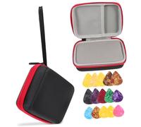 LALADEFIEE Étui pour Médiators de Guitare avec 15 Médiators en Plastique Accessoire Solide et Portable pour Instruments à Cordes Rangement Pratique et Design Ergonomique