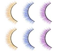 LALADEFIEE Faux Cils Colorés 3d Multilayer Réutilisables en Fibre de Soie Synthétique, 3 Paires pour Cosplay et Maquillage, Yeux Plus Grands et Plus Pleins