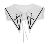 LALADEFIEE Faux Col Amovible Coton Blanc pour Femmes Style Vintage Élégant Col Détachable pour Chemises Pulls et Robes Accessoire Polyvalent et Confortable