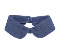 LALADEFIEE Faux Col Amovible en Denim Col Montant pour Chemisier Femme Style Palais Accessoire Mode Polyvalent pour Pulls et Tenues Élégantes