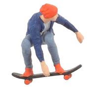 LALADEFIEE Figurine Miniature de Skate en Résine pour Décor Créatif, Modèle Humain Réaliste et Vivant, pour Projet Scolaire ou Maquette de Maison
