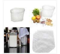 LALADEFIEE Filtre à Lait de Soja Passoire Alimentaire en Polyester Blanc Réutilisable Facile à Ouvrir, Paquet Filtre à Lait Cuisine et Jus Maison