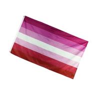 LALADEFIEE Grand Drapeau Lesbien en Polyester Résistant aux Uv, Réutilisable Décoloration, pour Décoration Intérieure et Extérieure Lors Pride