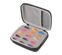 LALADEFIEE Guitar Pick Holder Set with Picks and Portable Storage Bag Ergonomic Design for Electric and Acoustic Guitar Players Trousse Rangement Pochette Rangement Couleur Couleur Aléatoire