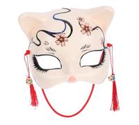 LALADEFIEE Half Face Japanese Style For Adults And Handmade Cute Cat Cosplay Mask For Halloween Carnival Masquerade Parties