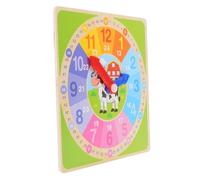 LALADEFIEE Horloge Pédagogique Bois Multicolore pour Savoir Lire l’Heure Éducatif pour Garçon Fille Outil Apprentissage Mathématique Sûr