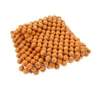 LALADEFIEE Housse de Siège Rafraîchissante en Bois Naturel avec Coussin à Perles Massant pour Voiture et Camion, Design Élégant et Confortable 44x44 Cm