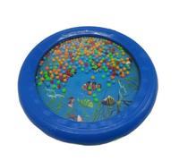 LALADEFIEE Instrument de Musique Éducatif pour Garçon Fille Tambour à Perles Océan Percussion Orff Vague Musical Sensoriel Bleu