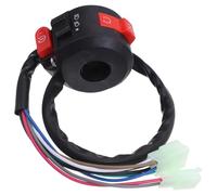 LALADEFIEE Interrupteur de Guidon Moto Hors-Piste 3 Fonctions Démarrage Allumage Arrêt Moteur pour Quad 50Cc-250Cc Coupe-Circuit Électrique Robuste Éclairage Feux Route Croisement