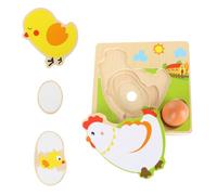 LALADEFIEE Jeu de Puzzle en Bois Poules Pondeuses D'œufs 1 Pièce, D'éveil Éducatif pour Bébés et Garçon et Filles, Puzzle Montessori pour Apprentissage Précoce en Maternelle