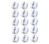 LALADEFIEE Jeux De Fractions Dés Éducatifs Matériel Pédagogique Blanc 15 Pièces pour Maternelle Apprentissage Mathématique Manipulation Fractions