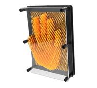 LALADEFIEE Jouet de Sculpture d'art à Épingle 3D en Plastique Jaune avec Impressions de Mains Réalistes, Stimule L'imagination et Développe la Motricité Fine pour Jeu Sensoriel et Décoration
