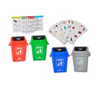 LALADEFIEE Jouet Éducatif De Tri des Déchets en Plastique Coloré pour Garçon Et Filles, Jeu De Collecte des Poubelles, Stimulation Cognitive, Présent pour Apprentissage Environnemental