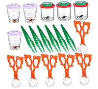 LALADEFIEE Kit Attrape-Insectes avec Boîtes Loupe et Pince à Épiler pour Garçon Fille Set Exploration Naturelle avec Échantillons Insectes Simulés Extérieur Éducatif pour Garçons et Filles