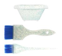 LALADEFIEE Kit Coloration Capillaire Bol Mélangeur Pinceau Poils Doux Bleu Accessoire Coiffure Professionnel et Particulier Application Précise Teinture Cheveux Salon