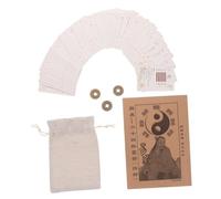 LALADEFIEE Kit Complet de Divination I Ching Cartes en Papier Solide, Pièces Chinoises Anciennes pour Tirage et Ensemble de Fortune Feng Shui pour Débutants