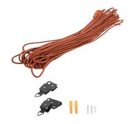 LALADEFIEE Kit Complet de Remplacement Cordelette pour Stores Enrouleurs en Bambou Accessoires en Bois et Fer, Compatible Rideaux Fenetre Vintage Design Naturel Couleur Couleur Aléatoire